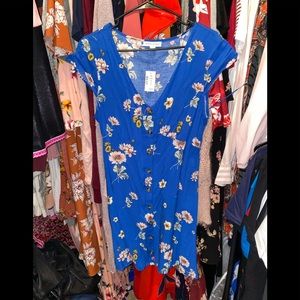 Blue floral dress